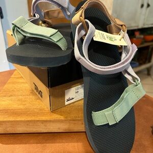 New Teva Women's Original Universal Sandals - Lilac, Light green, Tan Size 10